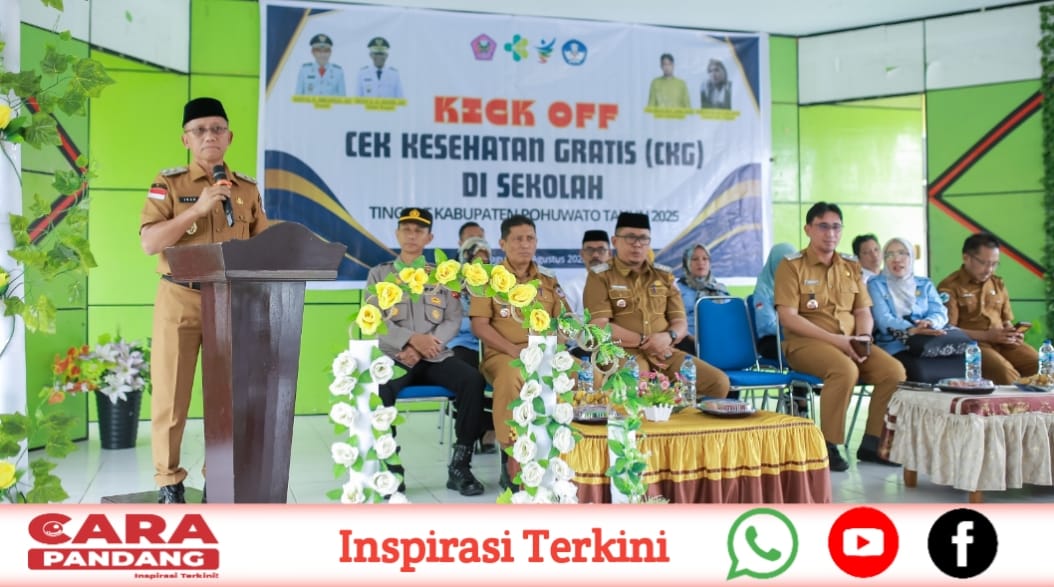 28 Wabup Iwan Resmi Buka Kick Off Cek Kesehatan Gratis di Sekolah Kabupaten Pohuwato