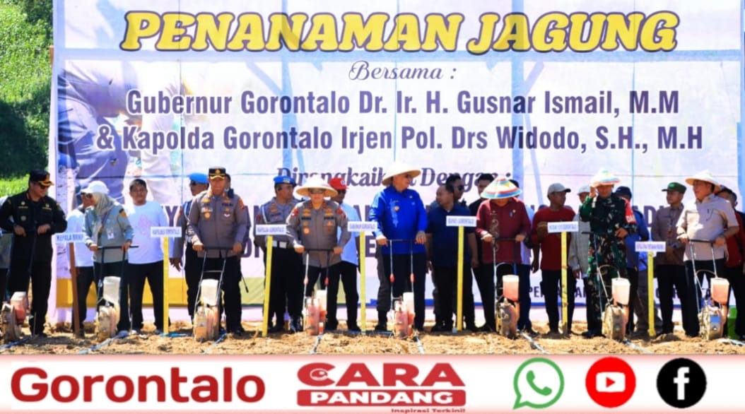 28 Dukung Program Pemerintah, Kapolda Gorontalo Hadiri Penanaman Jagung